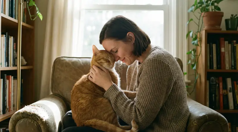 Lien fort entre un chat et son propriétaire